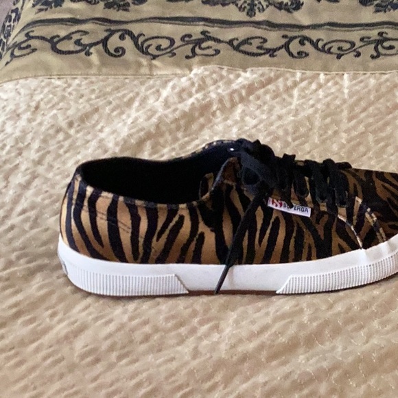 SUPERGA Animal Print Velvet Sneakers - Picture 3 of 11